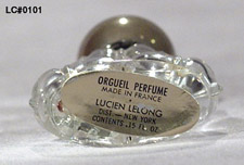 Label on bottom of 'Orguil' bottle