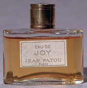 Photo of bottle of 'Eau de Joy' perfume